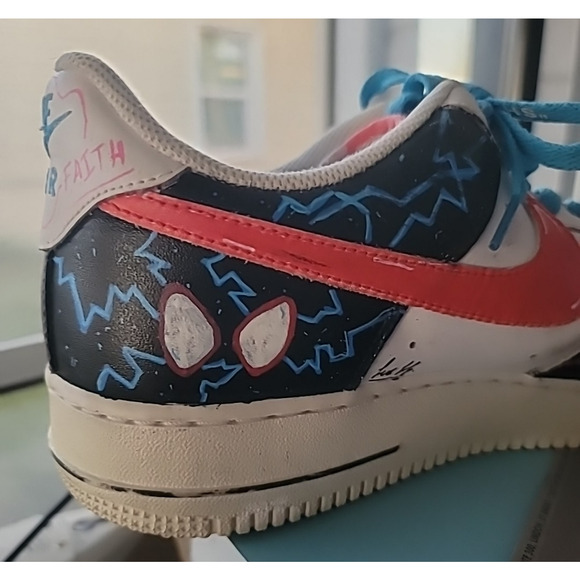 Nike Airforce One Men\'s Spiderman Hand painted Sz 10.5 main image 13